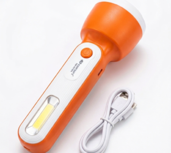 Kamisafe KM-8916A Rechargeable LED Flashlight with COB Side Light, Orange/White